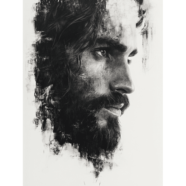 Qisvanset 12x16 Inch Proverbs Bible Sketch Canvas Wall Art, Modern Jesus Print Religious Home Decor
