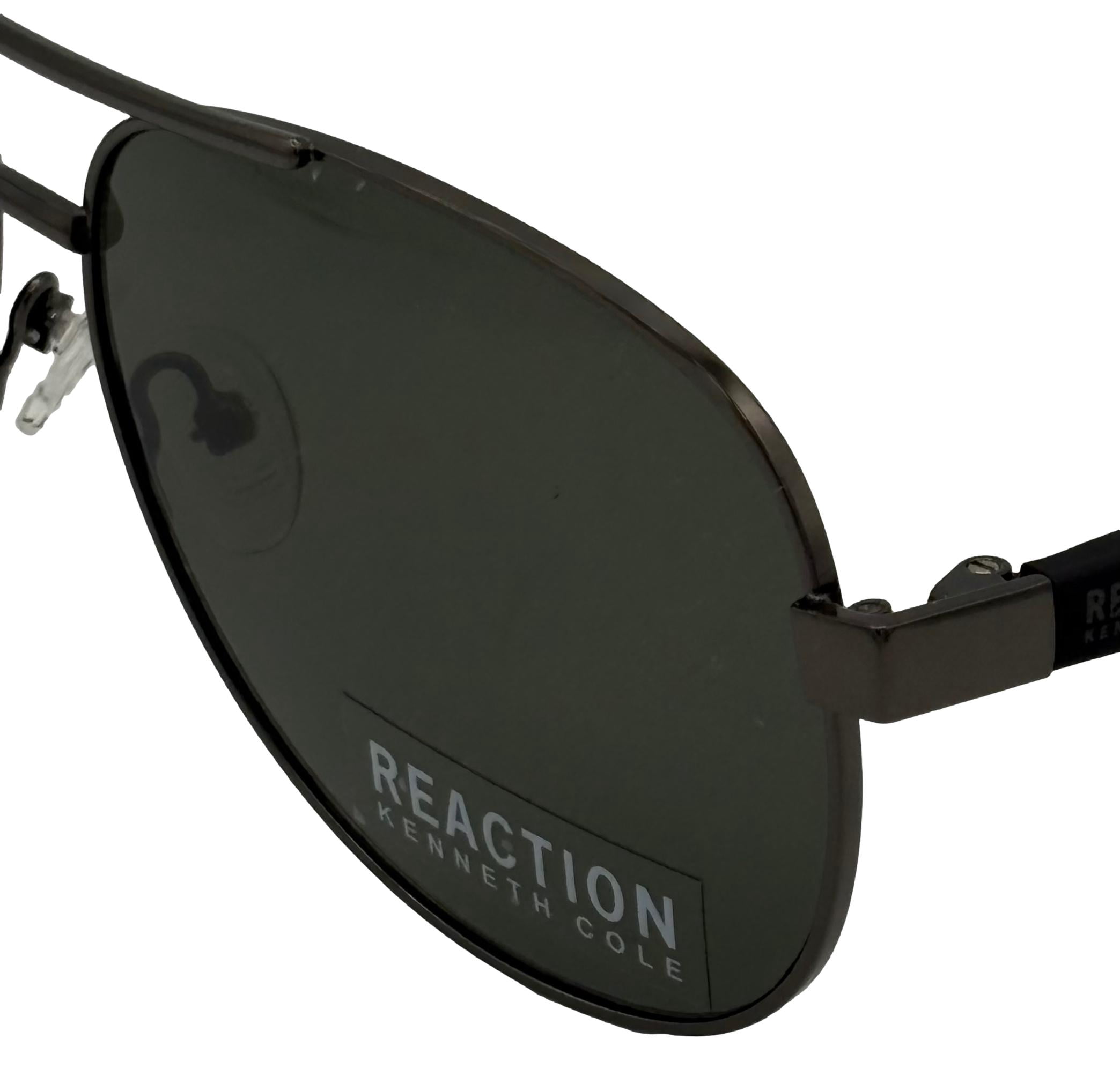 Kenneth Cole Reaction Mens Sunglass Shiny Gunmetal / Metal Aviator,KC1431 8N