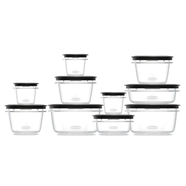 Rubbermaid Premier Food Storage Container Set (20 Pieces), Grey