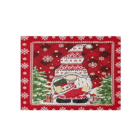 

NEGJ Christmas Placemats For Dining Table 13.4 X 17 Inches Christmas Winter Seasonal Festive Decor Rustic Washable Placemats Outdoor Table Setting for 2 Table Place Mats