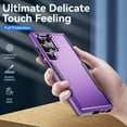 thumbnail image 2 of Dteck for Samsung Galaxy S25 Ultra Case, Full Body Heavy Duty Rugged Shockproof Protective Phone Cover with Tempered Glass Screen Protector and Camera Lens Cover,Purple+Black, 2 of 6
