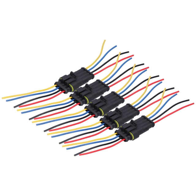 Conector de cable automotriz, 5 piezas, conectores eléctricos impermeables para automóviles, conexiones de cables, diseño de última generación