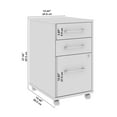 thumbnail image 6 of Bush Business Furniture Hustle 3 Drawer Mobile File Cabinet in White, 6 of 7