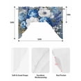 thumbnail image 5 of White Blue Spring Floral Swag Valances for Windows, Small Curtains Drapes, Vintage Flowers Pastoral Kitchen Window Curtains Over Sink Rod Pocket Window Treatment Valance for Bedroom/Bathroom 56"x36", 5 of 5