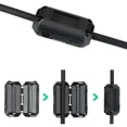 thumbnail image 2 of Sidaley 20x Núcleos de ferrita negros de alto rendimiento para una fácil instalación Filtros de ruido con clip retardantes de llama Electrónica, 2 of 6