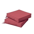 thumbnail image 2 of (3 pack) Kimunuk Outdoor Chair Cushions set of 2, 22" x 22" Zipped Waterproof Outdoor Seat Cushions Couch Pads with Ties for Patio Furniture, Fuchsia Red, 2 of 7