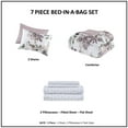 thumbnail image 4 of Full Size Floral Bed in A Bag Set - Mauve Comforter with Sheets & Pillowcases for 16" Mattress, 4 of 15