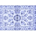 thumbnail image 1 of Ahgly Company Machine Washable Indoor Rectangle Persian Blue Traditional Area Rugs, 4' x 6', 1 of 4