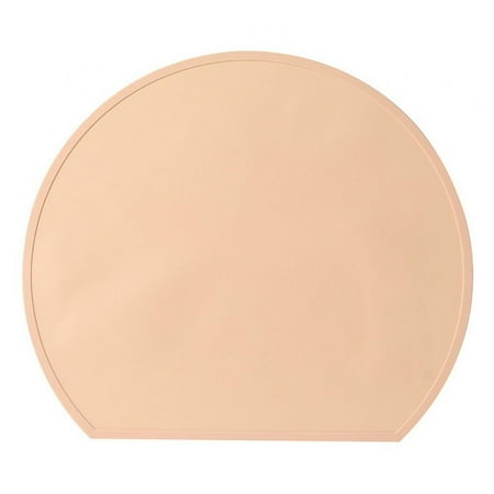

2PCS Silicone Placemats for Dinner Table 3/4 Half Round Kids Placemats Non-Slip Heat Resistant Table Mats Portable Toddlers Placemats for Dining Table