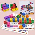 thumbnail image 4 of Muyoka Juego de bloques de construcción de matemáticas con cubos de enlace de matemáticas con tarjetas de actividad, conteo, clasificación, conexión de manipuladores de matemáticas, cubo, juguete educ Muyoka Hogar, 4 of 7