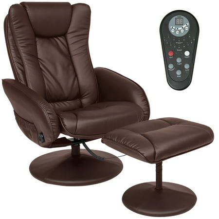 Best Choice Products Faux Leather Electric Massage Recliner Couch Chair w/ Stool Footrest Ottoman, Remote Control, 5 Heat & Massage Modes, Side Pockets, (The Best Massage Chair 2019)
