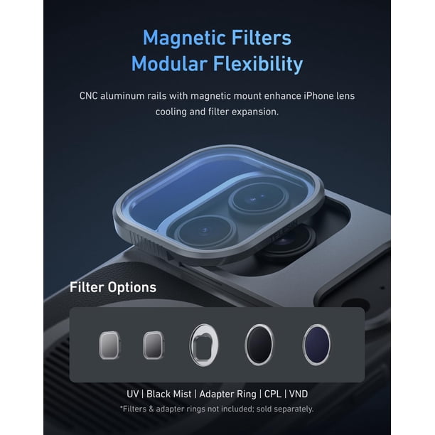 TELESIN Master Grip Kit for iPhone 17 Pro Max, Magnetic Phone