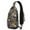 Autumn Halloween Scene, variant on Sling Backpack,Bat Silhouette Halloween Pattern Crossbody Bag with Water Bottle Holder,Waterproof Sling Bag for Men/Women with Chest Phone Holder for Hiking,Travel