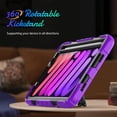 thumbnail image 5 of Timoom Case for iPad Mini 6 2021 8.3 inch with Screen Protector Pencil Holder 360 Stand Hand Strap Kids Shockproof Heavy Duty Rugged Cover for iPad Mini 6th Generation,Purple, 5 of 7