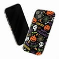 thumbnail image 3 of Spooky & Sweet Halloween iPhone Case, Fun Pumpkin Faces, Candy, Spider Webs & Skulls, Trick or Treat Themed Durable Phone Cover for iPhone 16 15 14 13 12 11 Mini Pro Max, 3 of 6