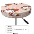 thumbnail image 4 of Round Bar Stool Seat Covers, Christmas Gnome star Elastic Round Chair Cover Stool Seat Slipcover Bar Stool Cushions Round Pad for 12-14 inch, 4 of 7