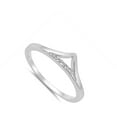 thumbnail image 4 of Pointed White Cubic Zirconia Chevron Thumb Ring .925 Sterling Silver Band Jewelry Female Size 10, 4 of 4