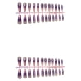 thumbnail image 4 of Puntas de uñas artificiales Seitruly 24 piezas superficie brillante diseño de ataúd Type6, 4 of 6