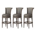 thumbnail image 1 of Maven Lane Tabouret de Bar Pullman en Finition Chêne Récupéré, Ronan Stone, Ensemble de 3, 1 of 6