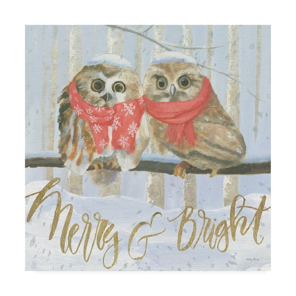 Trademark Fine Art 'Christmas Critters Bright V' Canvas Art by Emily Adams