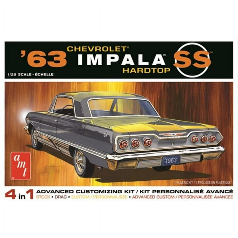 AMT AMT1149M Skill 2 Model Kit 1963 Chevrolet Impala SS Hardtop 4