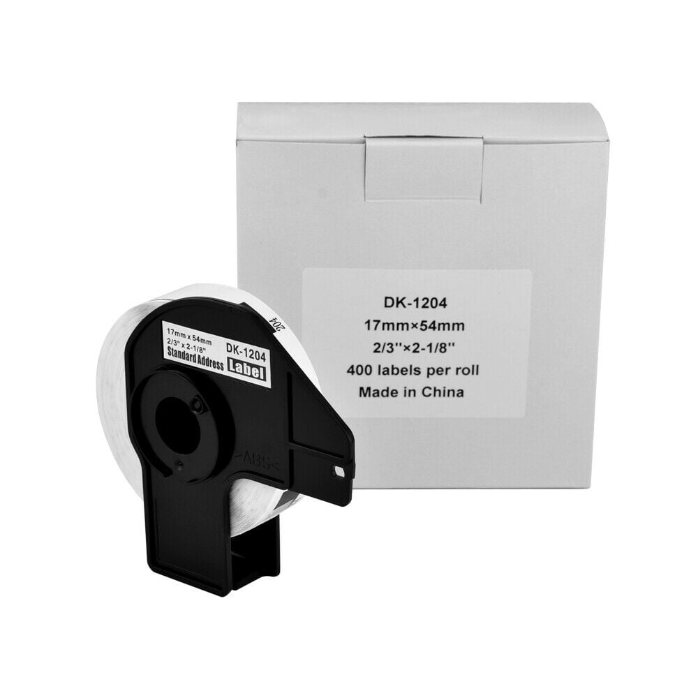 GREENCYCLE 8 Roll Compatible for Brother DK-1204 DK1204 Shipping Address Multipurpose Labels 2/3" x 2-1/8" (17mm x 54mm) QL-1050 QL-1060N QL-1100 QL-1110NWB,with Cartridge Frame, 400 Labels/Roll