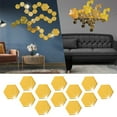 Sakupycq Hexagon Acrylic Mirror DIY Wall Sticker 3D Stereo Home Decor