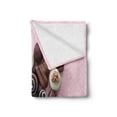 thumbnail image 2 of Chocolate Soft Flannel Fleece Blanket, Chocolate Candies Heart Shape Composition on Pink Backdrop for St Valentines Day, Cozy Plush for Indoor and Outdoor Use, 60" x 80", Multicolor, by Ambesonne, 2 of 5
