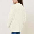thumbnail image 6 of felwors Girls Cardigan Open Front Popcorn Knit Long Sleeve Sweaters Coat | Oversized, Fuzzy Knit Outwear, with Pockets, Warm Winter Cardigans, 6 of 7
