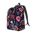 thumbnail image 2 of Yiaed Dancing Skeletons Floral Garden Print Backpack, Premium Laptop Backpack, Travel Backpack for Women, Lightweight Backpacks, Comfortable Back Pack-Small, 2 of 5