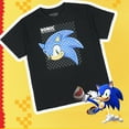 thumbnail image 5 of Sonic The Hedgehog Boys' Checkerboard Sonic Head Graphic Print T-Shirt, 5 of 7