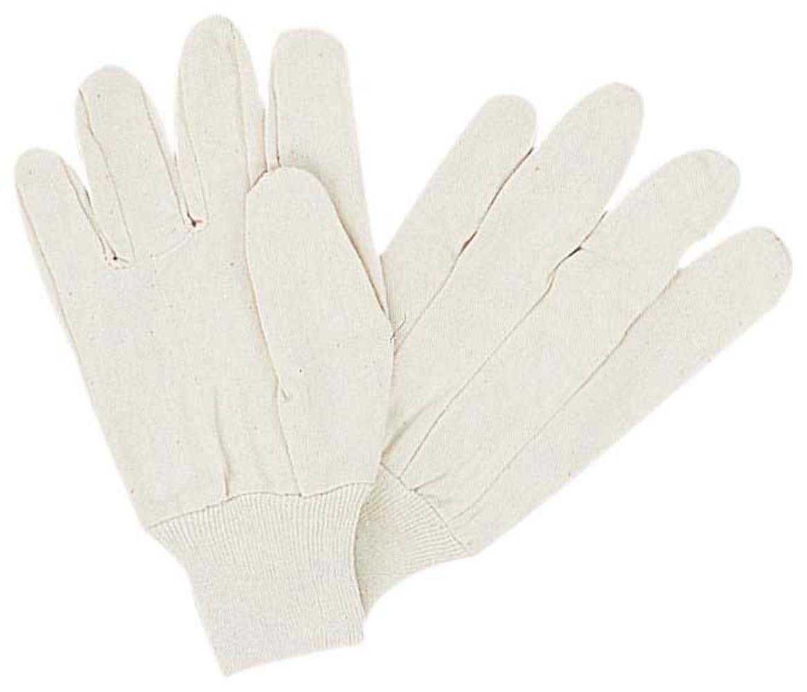 Men's Size Large 8 Oz. Cotton Canvas Work Gloves With Knit Wrist