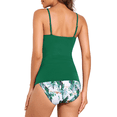 thumbnail image 4 of Firpearl Women's Tankini Swimsuits Twist V Neck Swim Top with Shorts Ruched Tummy Control Two Piece Bathing Suit, 4 of 6