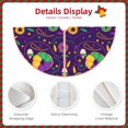 thumbnail image 5 of Bingfone Christmas Tree Skirt Mat Christmas Decoration Interior 30"-Mardi Gras And Donuts, 5 of 8
