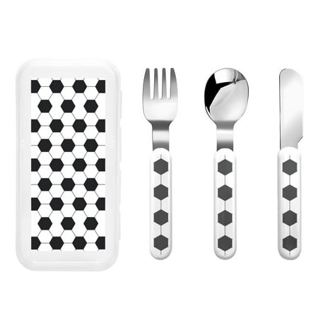 

Qokaie Soccer Ball for Stainless Steel Kids Silverware Set - Children’s Utensil Set - Children s Knife Fork And Spoon Set