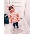 thumbnail image 6 of CECORC Baby/Toddler Winter Puffer Jacket Baby Winter Solid Hooded Coat Long Sleeve 3T,Pink, 6 of 6