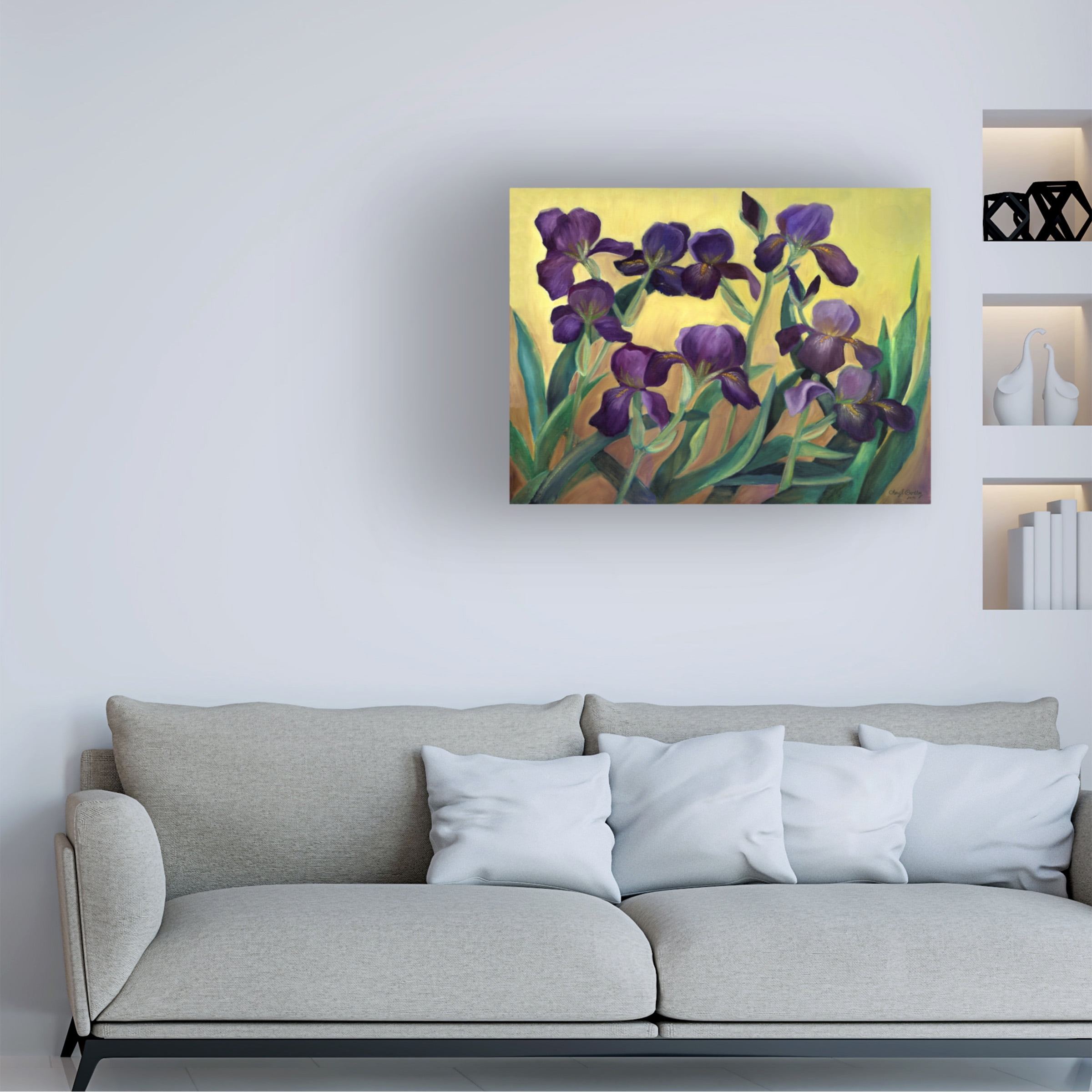 Trademark Fine Art 'Purple Bearded Iris' Canvas Art by Cheryl Bartley