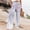 Purple, variant on Wide Leg Printed Pants For Women Elastic High Waist Elastic Waist Baggy Pants Teenagers Girls Straight Leg Trousers Blue M