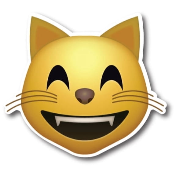 Magnet Me Up Cat Smiling Emoji Magnet Decal - Heavy Duty Magnet for Car Truck SUV