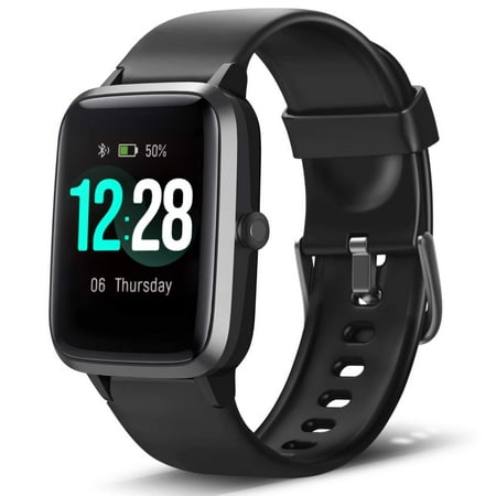 LETSCOM Smart Watch Fitness Tracker Heart Rate Monitor Step Calorie Counter Sleep Monitor Music Control IP68 Water Resistant 1.3" Color Touch Screen Activity Tracking Pedometer for Wo