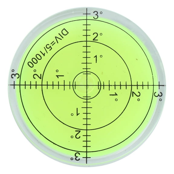 Yokua 60mmx12mm PMMA Bubble Degree Mark Surface Level Round For Measuring Tool