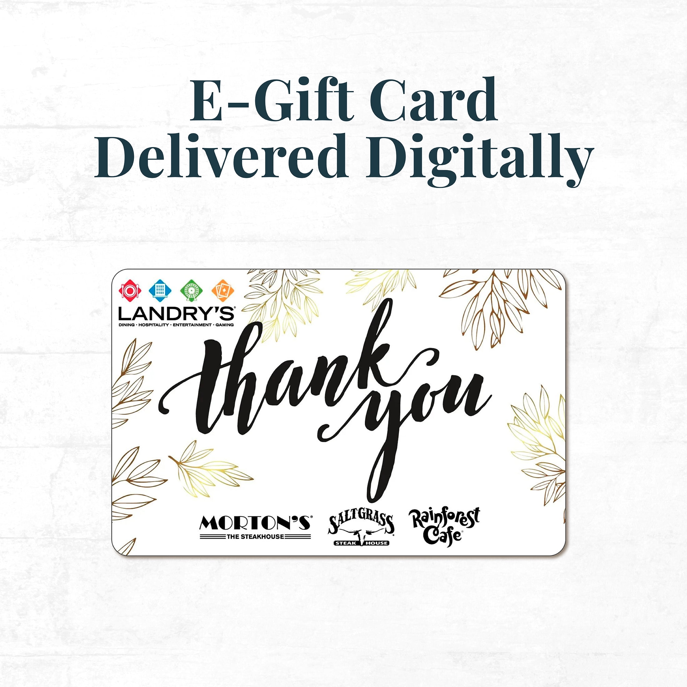 Landry's $25 Thank You Leaf eGift Card [Email Delivery]