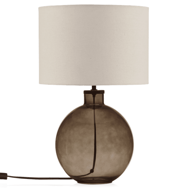 Bouclair Oatmeal Glass Table Lamp 13 X 20.5 in (33 X 52.3 cm)