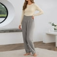 thumbnail image 5 of Fiaer Maternity Pajamas Pants Plus Size Warm Pregnancy Pants High Waisted Loungewear Wide Leg Trousers Dark Gray XXL, 5 of 5