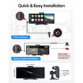 thumbnail image 3 of CAIHONG Portable 10.26" Wireless Carplay Screen & Android Auto with Adjustable & Detachable Mount, 2.5K Dash Cam & 1080P Backup Camera, HD IPS Touchscreen, GPS Navigation, Bluetooth, Car Stereo, Radio, 3 of 6