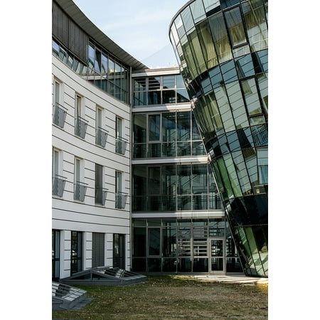 canvas print building mirror