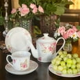 thumbnail image 5 of STP Porcelain J-217513 Teapot, Rose Garden, Bone China Porcelain, Floral Design, Kettle, Kitchen Tea Pot, 1.15-qt. (1.1 L), 5 of 5
