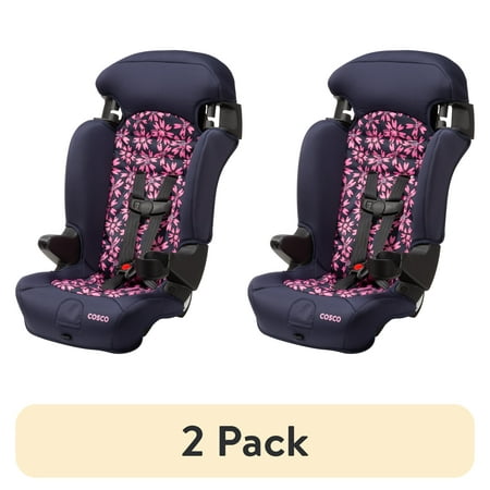 (2 pack) Cosco Kids Finale 2-in-1 Booster Car Seat, Pink Amaryllis, Toddler, Unisex