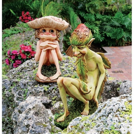 Svenska and Theodor, the Garden Trolls Sculptures