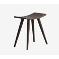 thumbnail image 1 of 18 Inch Long Wood Mid Century Saddle Stool, Espresso Finish, 1 of 2